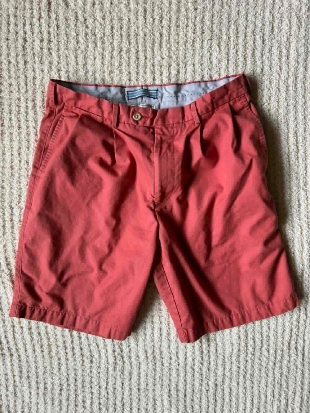 Peter Millar Shorts Mens Size 32 Red Pima Cotton Twill Chino Casual Golf